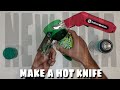 How To Make A Hot Knife Or Thermal Cutter ساخت کاتر حرارتی ساده با تیغ کاتر 