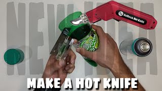 How to make a hot knife or thermal cutter . ساخت کاتر حرارتی ساده با تیغ کاتر.