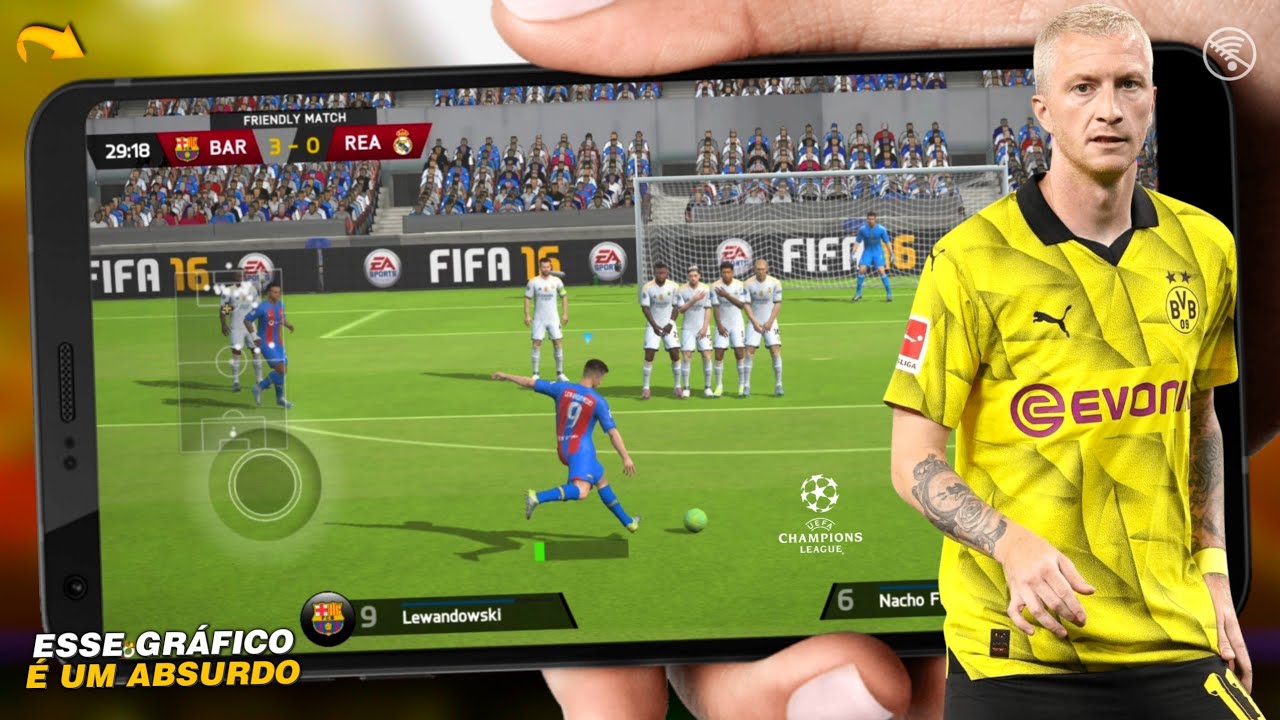 atualização o novo jogo de futebol para celular com gráficos ps5