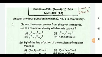 Previous year question paper-DSE-4(2016-19) VBU