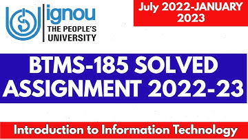 BTMS 185 solved assignment 2022-23 II BTMS 185 AIRPORT HANDLING FULLY Solved.