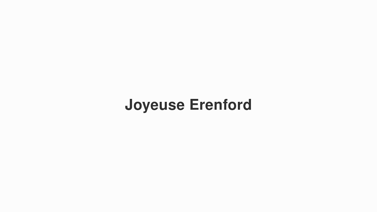 How to Pronounce "Joyeuse Erenford (Game of Thrones)"