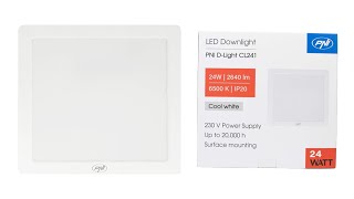 Plafonnier LED Rond PNI D-Light CL240 - 24W, 6500K Blanc Froid - Éclairage Puissant Pour Bureau/Cuisine - 2