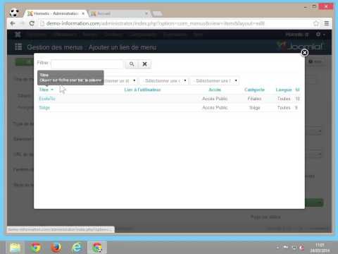 JOOMLA - Afficher des contacts ou un formulaire de contact