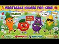 Vegetable Names for Kids 🥕🍅 | Educational Animated Song | Learn with Colorful Characters