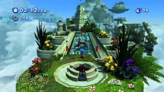Classic Sonic in Modern Sky Sanctuary Zone (Sonic Generations)