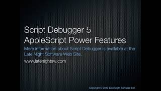 SD5: 3 - AppleScript Power Features