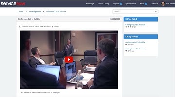 KB Article with Video Embed - ServiceNow Service Portal