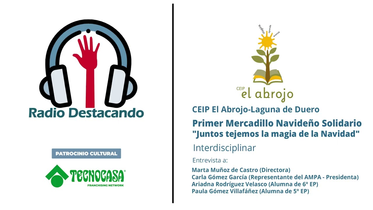 Marta Muñoz de Castro, Carla Gómez García, y alumnado. CEIP El Abrojo. Laguna de Duero.