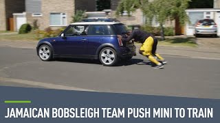 Jamaican bobsleigh team push CARS to train with facilities closed