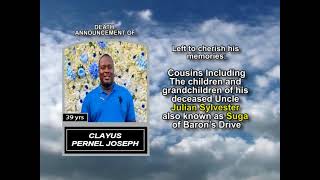 Clayus Pernel Joseph ~ Long Obituary