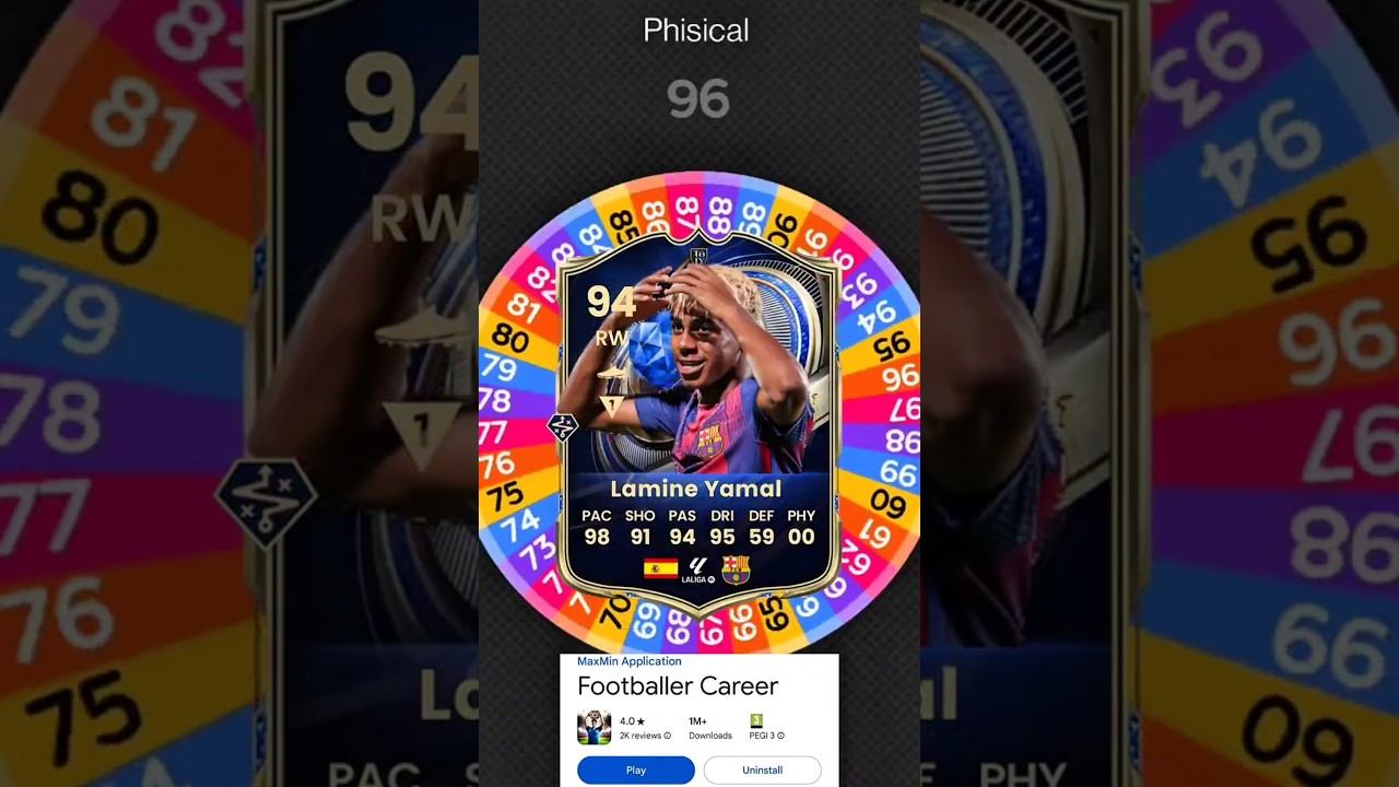 RE-SPUN LAMINE YAMAL BALLON D'OR BARCELONA CARD ON EA FC 26 #eafc26 #fifa