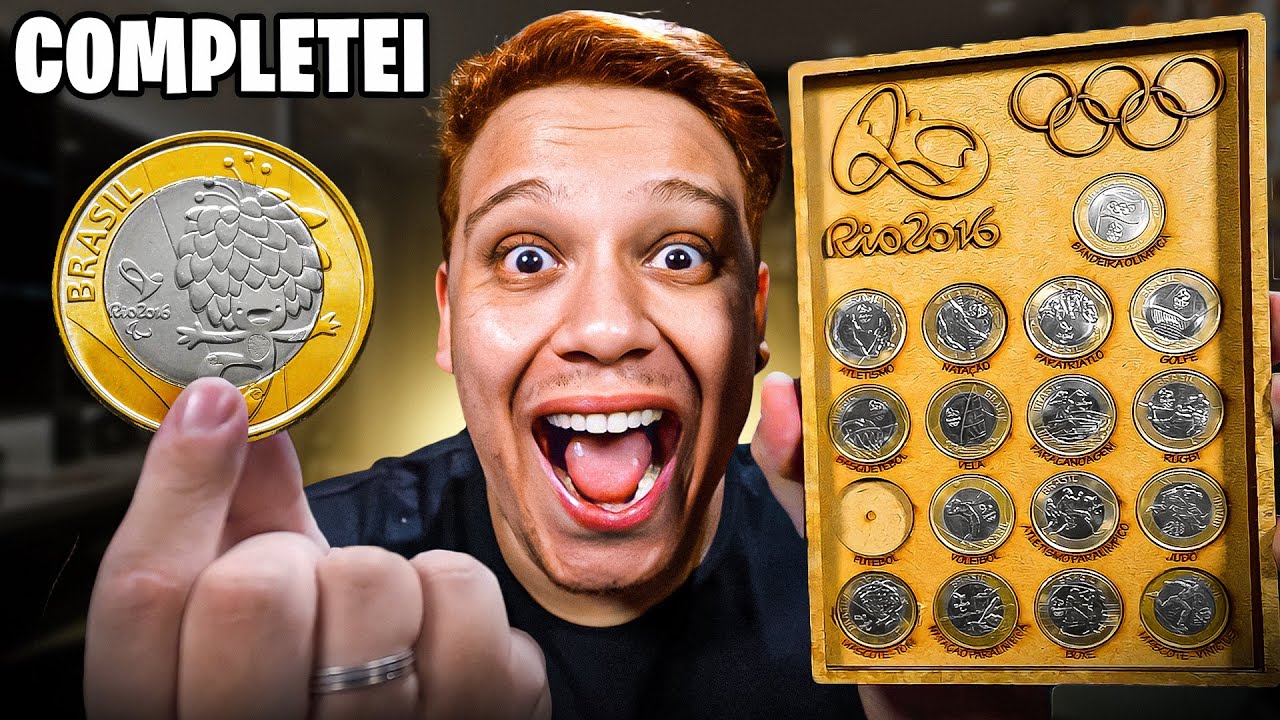 INCRÍVEL! COMPLETEI O ÁLBUM DE MOEDAS DE 1 REAL! TODAS AS MOEDAS QUE EXISTEM