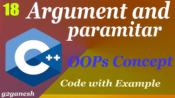 Argument and paramitar c++ | What is parameter and argument with example and code part 18