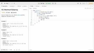 LeetCode 53: Maximum Subarray (Java)