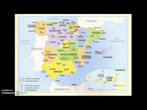 Vidéo: Régions d'Espagne : carte et guide