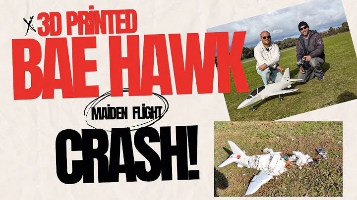 We crash a 3d printed bae hawk model 70mm edf scale sport jet