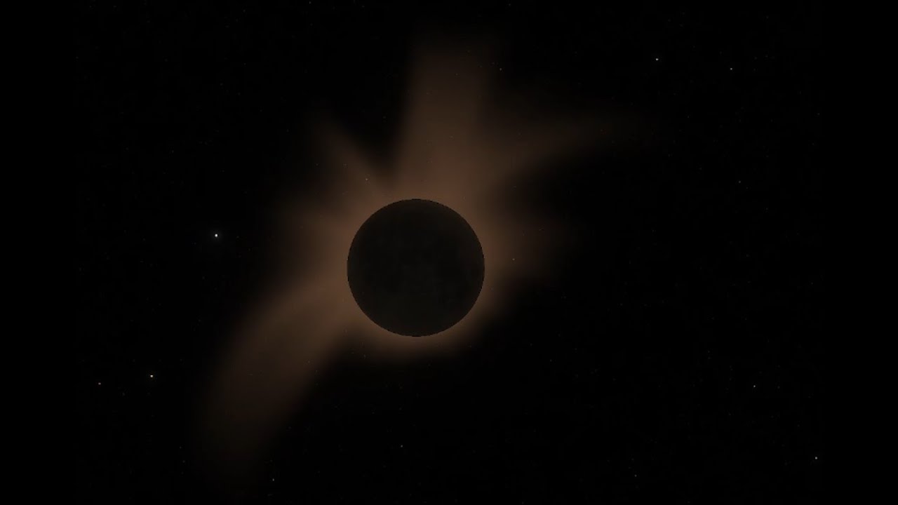 I simulated the April 8th eclipse in space engine (real time) - YouTube