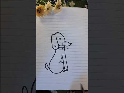 تعليم رسم كلب من كلمة جبل سهله جدا وبسيطه يلا جربوها رسم اطفال تعليم الرسم رسمتي رسم بنات