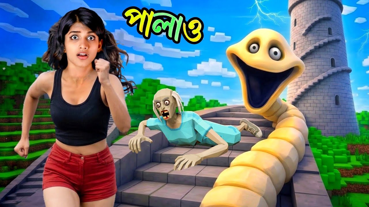 Mad Granny কি পালাতে পারবে ভয়ানক সাপের হাত থেকে | Scary Worm Tower ROBLOX 