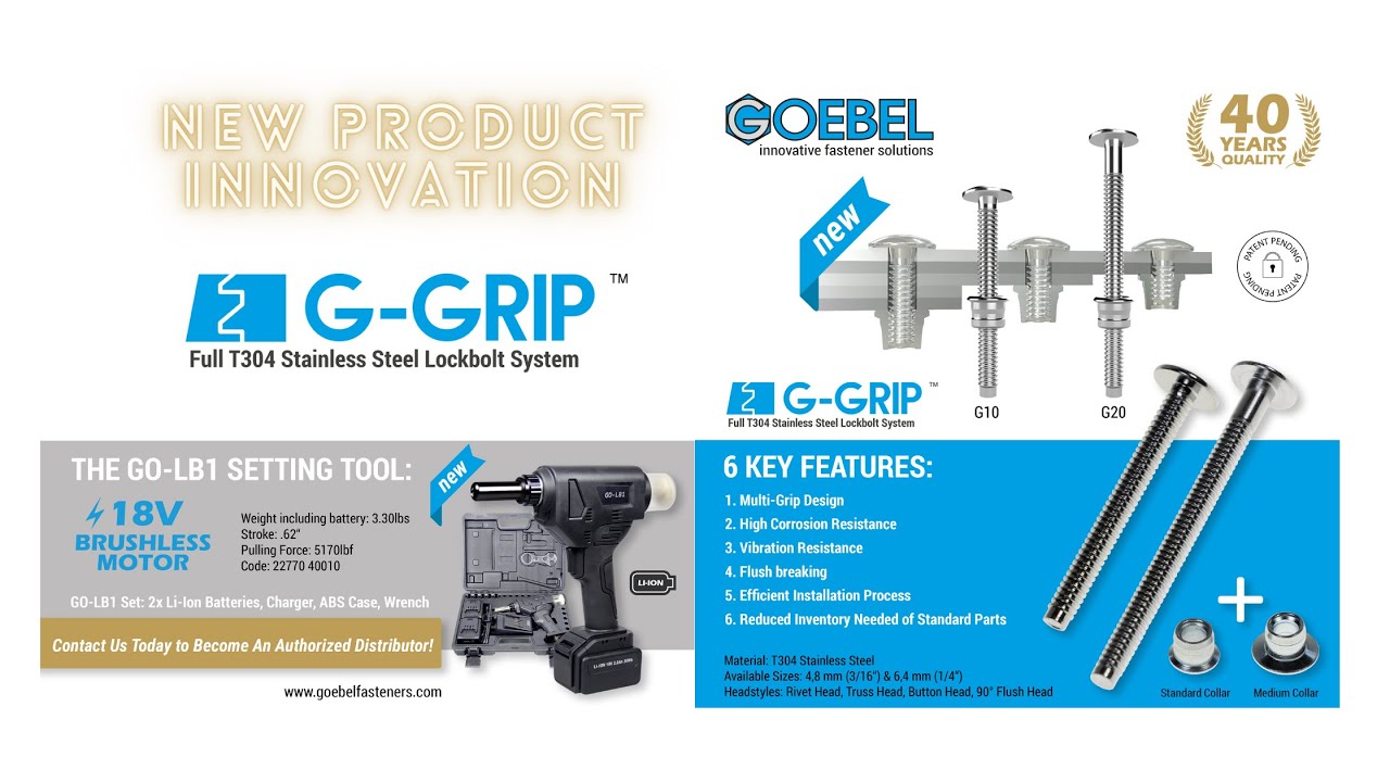 Goebel GO-35 Manual Rivet Tool, Quick Change Threaded Mandrels & Single  Stroke Adjustment Function, Riveting Capacity: M3-M6, (4) Threaded  Mandrels