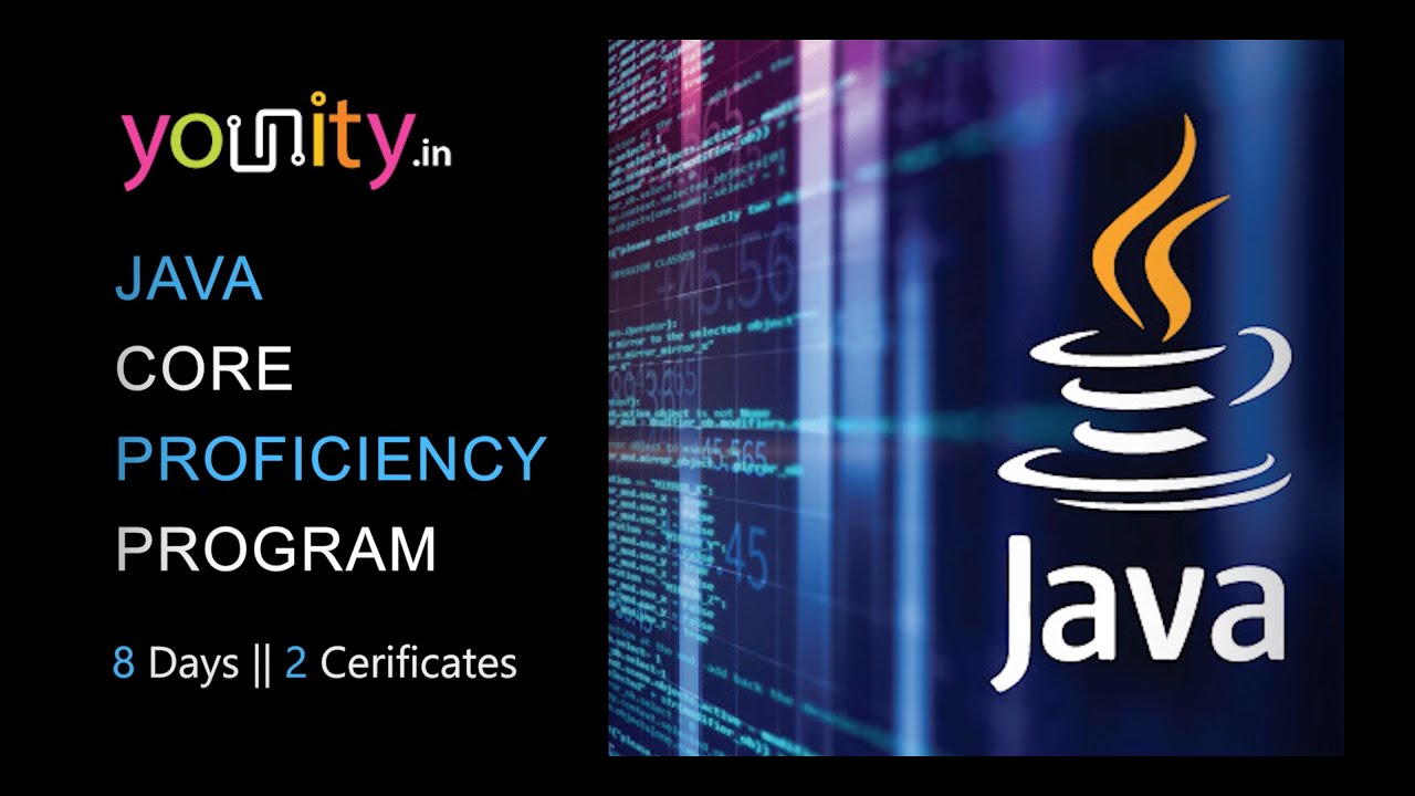 Java Core Proficiency Program | 8 Days Course | 2 Certificates - YouTube