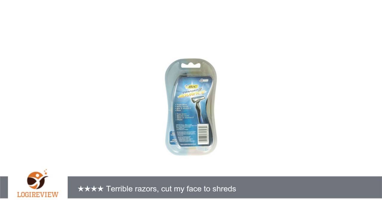 BIC Comfort 3 Advance Disposable Razor, Men, 4-Count   | Review/Test