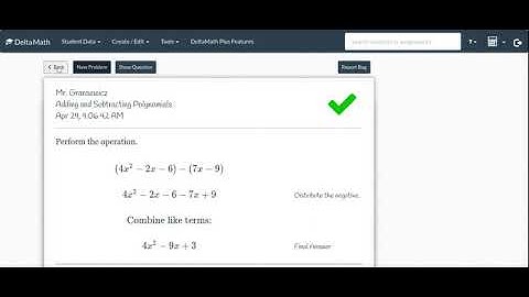 Adding and Subtracting Polynomials deltamath com 2020 04 29 09 06 36 2