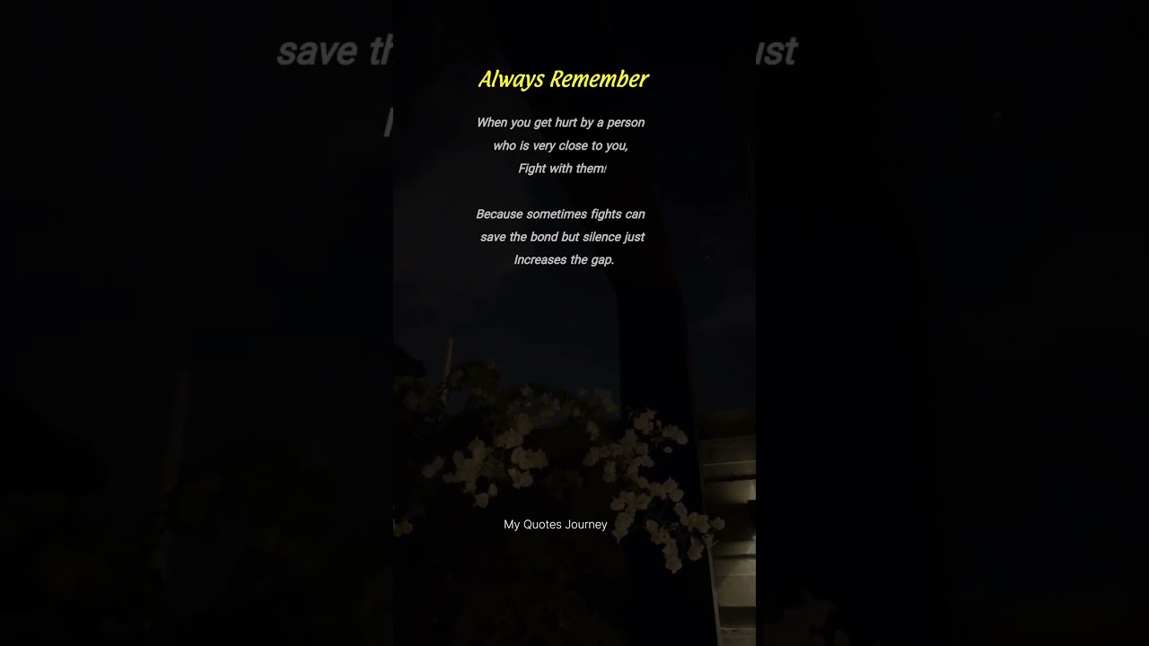 💔 Silence Creates Distance, Not Peace 