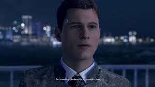 Detroit: Become Human - The Bridge: Hank Anderson Shots Connor Dialogue Sequence PS4 Pro (2018)