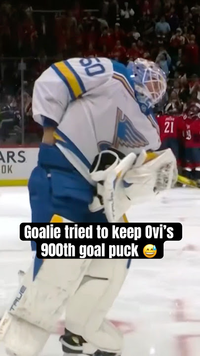 Binnington got caught stealing Ovi's puck 😭