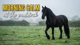 A Damp Calm Morning at the Paddock | Relaxing Nature Sounds & Horses