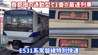 【JR東日本最速の通勤型車両】E531系常磐線の特別快速に乗ってきた。
