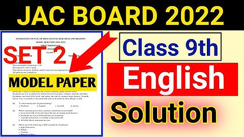 Jac 9th Model Paper 2022 English Solution |Class 9 English Sample paper |Jharkhand board