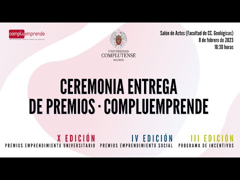 Acto de Entrega de Premios Compluemprende 