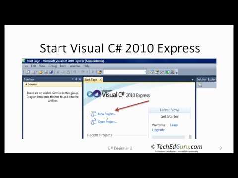 C# Beginner 2 - My First Application