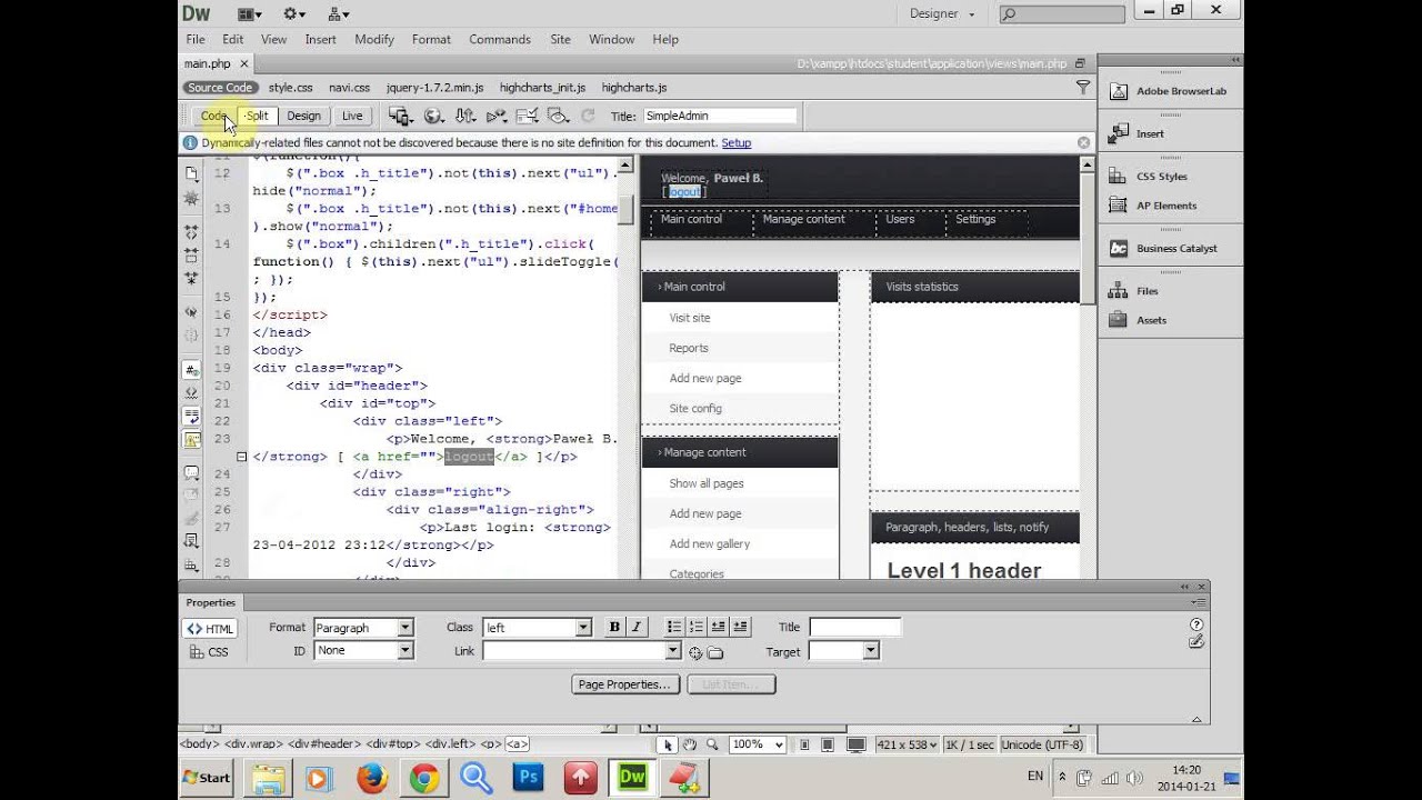 codeigniter ตอนที่ 4 : การทำระบบ Login และเปลี่ยน Templates - YouTube
