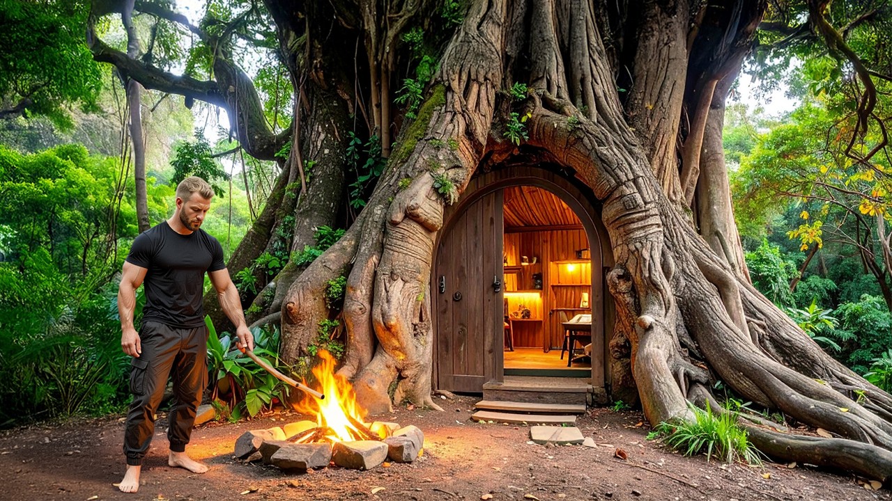 I Survived 90 Days Alone in the Rainforest – Building a Hidden ...