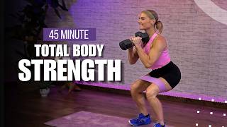 Total Body Strength Workout - Dumbbells And Regina Bands - 45 Min