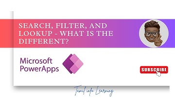 (தமிழ்) PowerApps: Search, Filter, or Lookup? Find Out Which to Use!