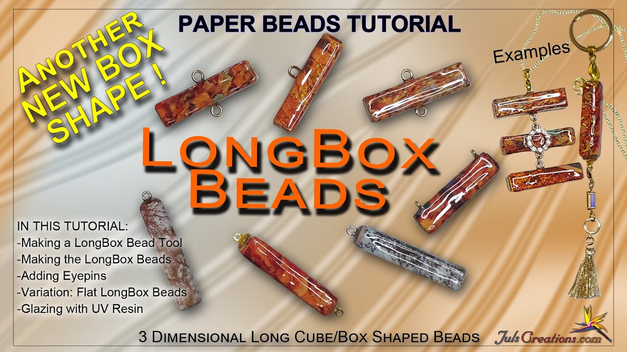 HOW TO MAKE PAPER "LONGBOX BEADS" - TUTORIAL FOR A BRAND NEW SHAPE OF PAPER BEADS!