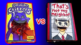 That's not my neighbor😈 vs Poppy Playtime Chapter 3🐱 (Game Book Battle, Horror Game, Paper Play)