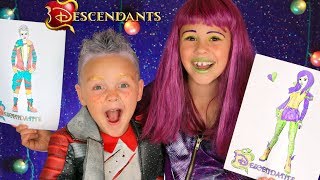 3 COLOR CHALLENGE WITH MAKEUP!! As Descendants 2 Characters Mal and Carlos!!