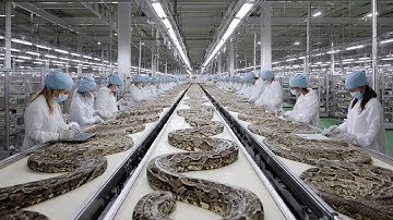 Inside The Python Leather Factory Snake Skin to Luxury Handbag | full Process