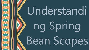 Understanding Spring Bean Scopes