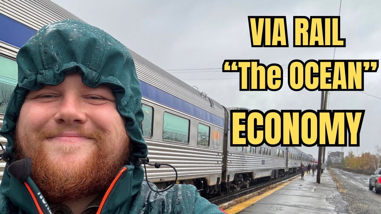 Ночной перелет на поезде Ocean Train компании VIA Rail из Галифакса в Монреаль.