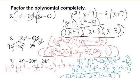 2.4 factor and solve polynomial equations part 2