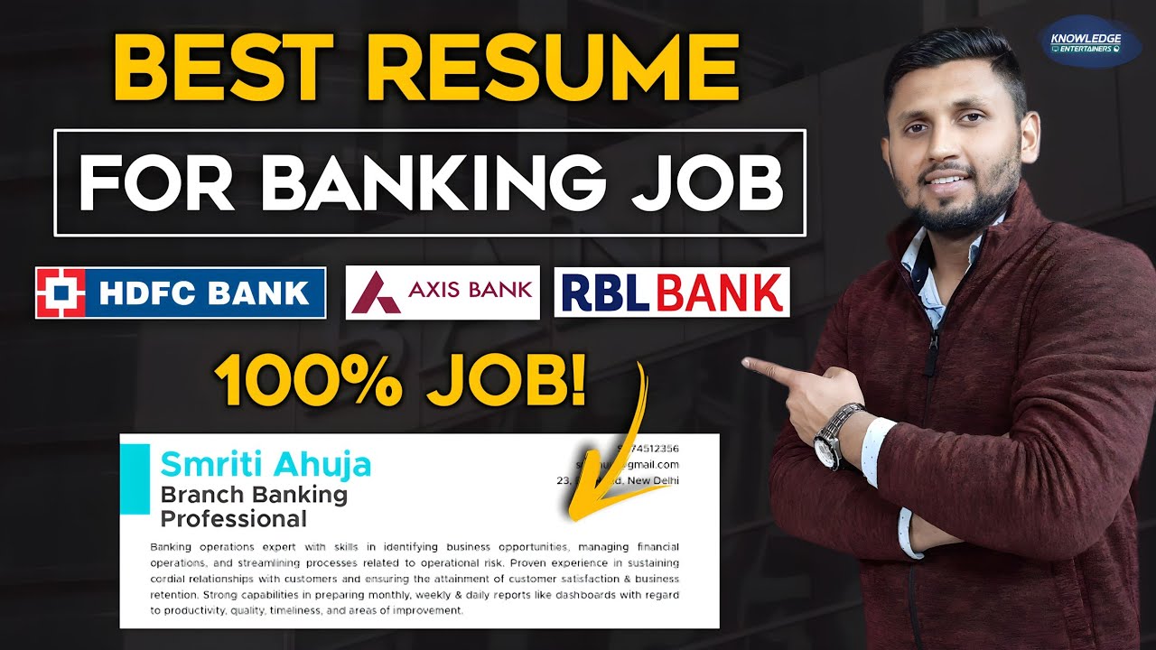 how to prepare resume for bank job