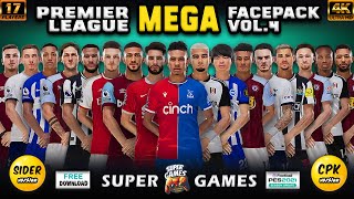 PREMIER LEAGUE MEGA Facepack 4 Season 23/24 (SIDER ◆ CPK) | 4K Faces | PES 2021 ◆ Football Life 2024