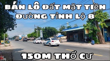 ms184, Nhà đất Củ Chi giá rẻ, bán lô đất, mặt tiền đường TL8, có thổ cư 150m, thuộc xã tân an hội